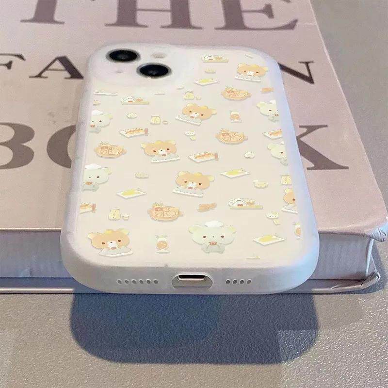 可爱卡通小熊苹果iPhone手机壳透明软壳防摔保护套适用ip17/16小米15/14/13/12/11华为oppo荣耀vivox80/100女