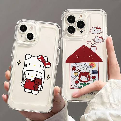 可爱KT猫适用iPhone17promax手机壳新款苹果15/14/13/12pro/11超薄个性卡通x/xr/xs/max女16/i7p/8plus保护套