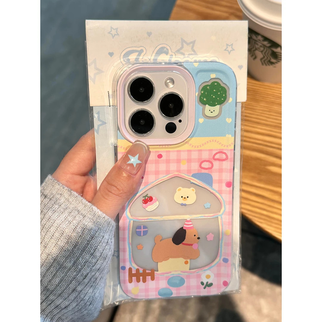 粉白格纹房适用苹果17/16pro