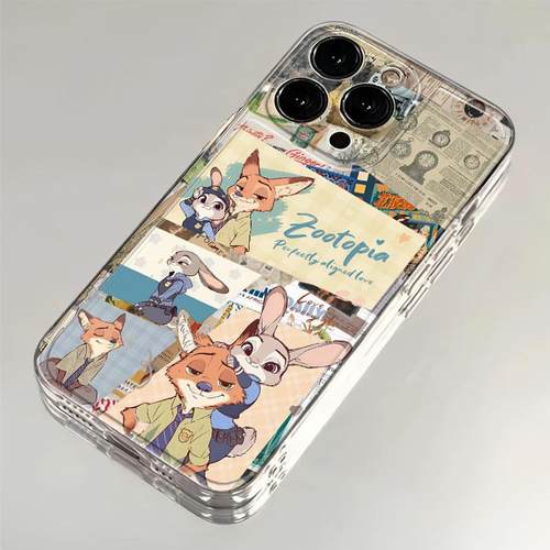 尼克朱迪适用苹果17/16pro手机壳小清新华为mate60软壳p50荣耀100红米note11女OPPOreno13小米14/vivos12/s15