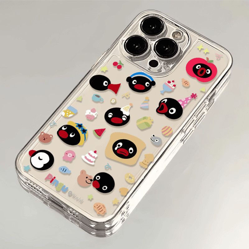 满屏企鹅适用苹果17手机壳iPhone14/16/15promax新款11华为nova13荣耀p80红米note10女opporeno7小米vivos12x