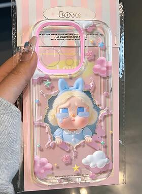 橱窗哭娃适用苹果17/16pro手机壳华为pura70/p50日韩潮mate60红米note11女OPPOreno13/9/8小米14/vivos12/s15