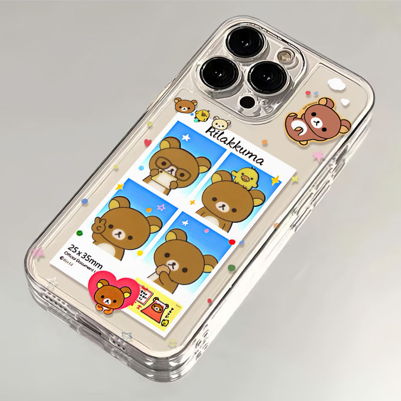 可爱小熊适用苹果17手机壳iPhone14/16/15promax新款11华为nova13荣耀p80红米note10女opporeno7小米vivos12x