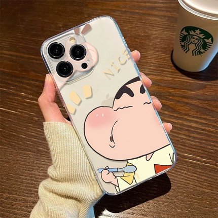 干饭小新适用苹果17promax手机壳16/15卡通14新款11华为mate60/p70荣耀90/vivox100小米12可爱OPPO红米note13