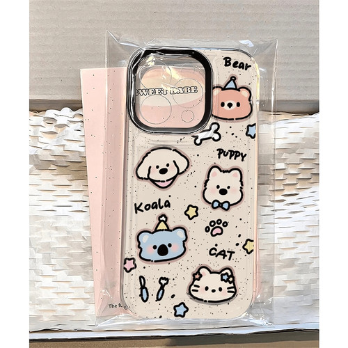 小动物头像适用苹果15promax手机壳iphone12/11卡通mate60透明16红米note13防摔小米14华为pura70荣耀vivoppo