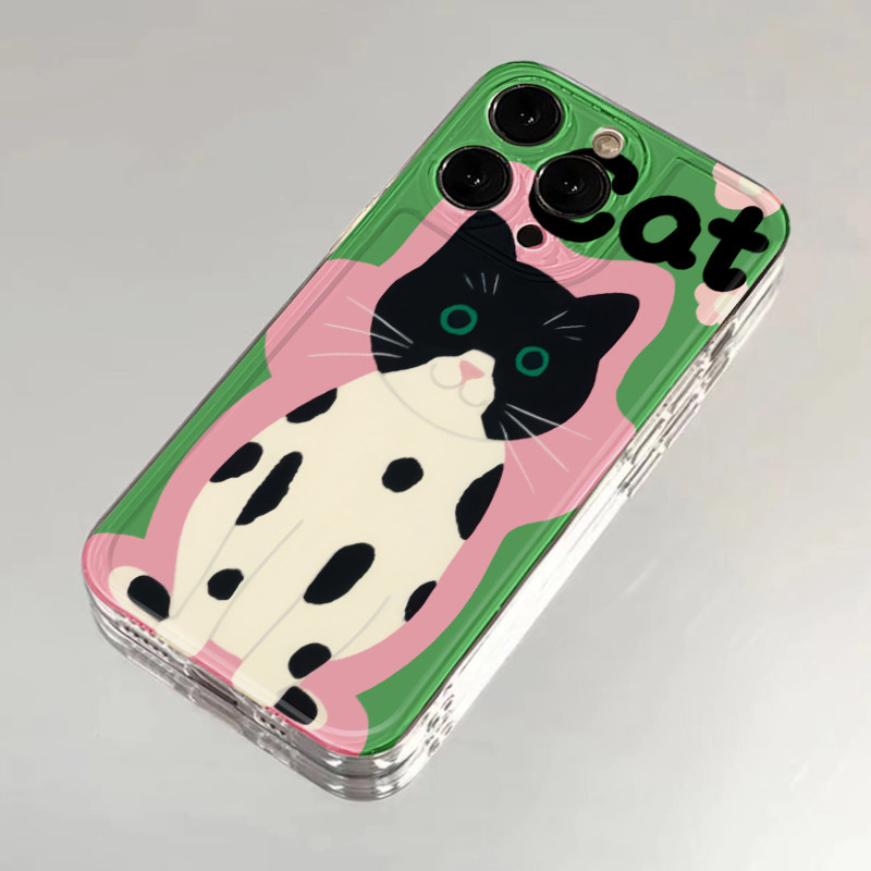 豹纹猫咪适用苹果15promax手机壳14pro可爱12小众16pro新款11华为mate60荣耀90软vivox100小米OPPO红米note13