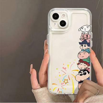 蜡笔小新适用iphone16promax手机壳苹果13/15/12/17保护套xr华为p70vivox100小米14荣耀oppo红米k60/note10/9