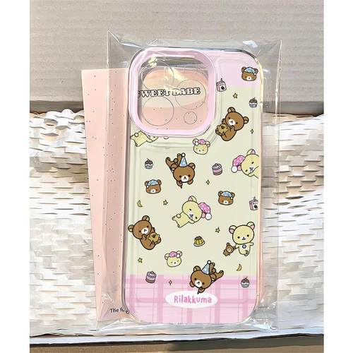 萌轻松熊适用苹果16promax手机壳iphone15新款mate60透明12红米note13防摔小米14华为pura70软壳vivoppo荣耀