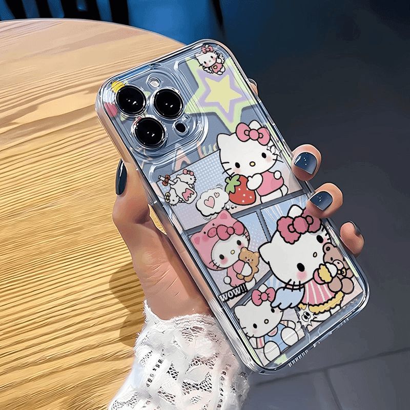 KT凯蒂猫适用苹果17promax手机壳16/15卡通14新款11华为mate60/p70荣耀90/vivox100小米12可爱OPPO红米note13