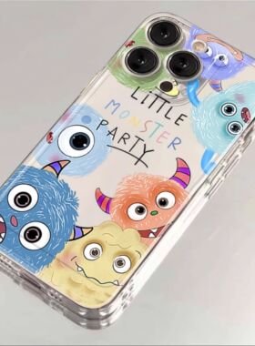 小怪兽适用苹果16promax手机壳iPhone17/14小米12/15/11荣耀100华为p50红米k70女opporeno13新款vivox60套s10