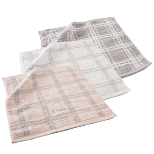 TAYOHYA多样屋英格兰单格方巾棉情侣家居柔软吸水护肤小毛巾