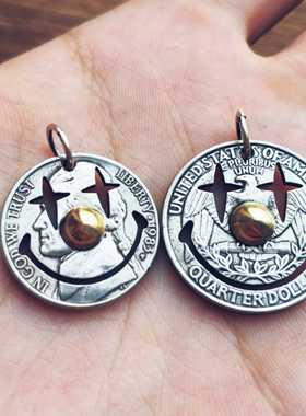 古董挂坠项链流浪者硬币