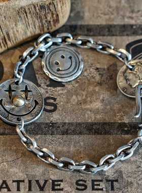 古董银币男女款情侣手链