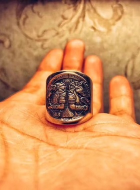 阿努比斯银币戒指平纯银