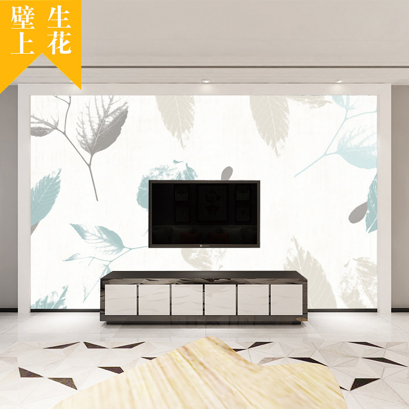 现代简约电视背景墙壁纸家用影视墙客厅2020新款墙布3d立体蒲公英