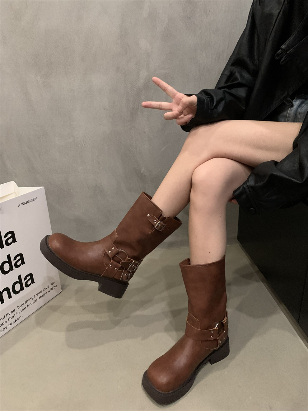 프랑스 기사 부츠 오토바이 부츠 영국 마틴 부츠 여성 부츠 가을 겨울 복고풍 숏 부츠 롱 부츠 웨스턴 카우보이 부츠