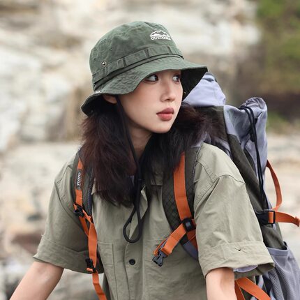 小众山系户外登山帽男女春夏户外露营渔夫帽盆帽遮阳防晒防紫外线
