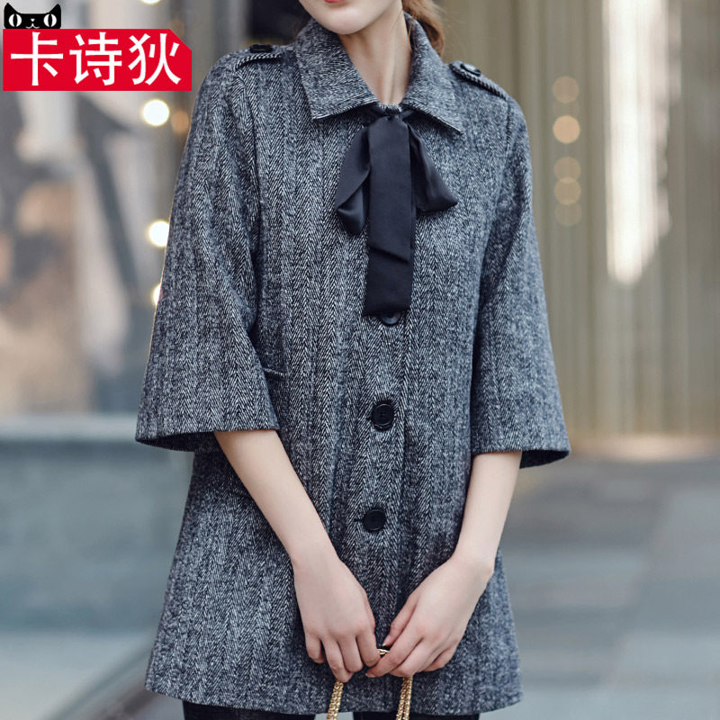 Women's Autumn Dress in Overcoat 2018 new pattern Korean Edition Mid length version Show thin Retro Small Height Hepburn Wind Woolen coatin the Women's clothing/Boutique , Woolen jacket  category - from Buy2taobao.com to provide professional Taobao agent buy service