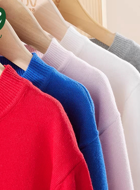 euv 儿童毛衣男女童新款中大童红色新年线衣保暖春秋打底针织衫