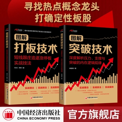 麻道明新书 图解突破技术：深度解析压力 支撑与突破的内在逻辑规律+图解打板技术：短线跟庄追逐涨停板实战技法 跟上主力操盘节奏