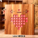 Деревянный фотоальбом, книга роста для влюбленных, «сделай сам», подарок на день рождения