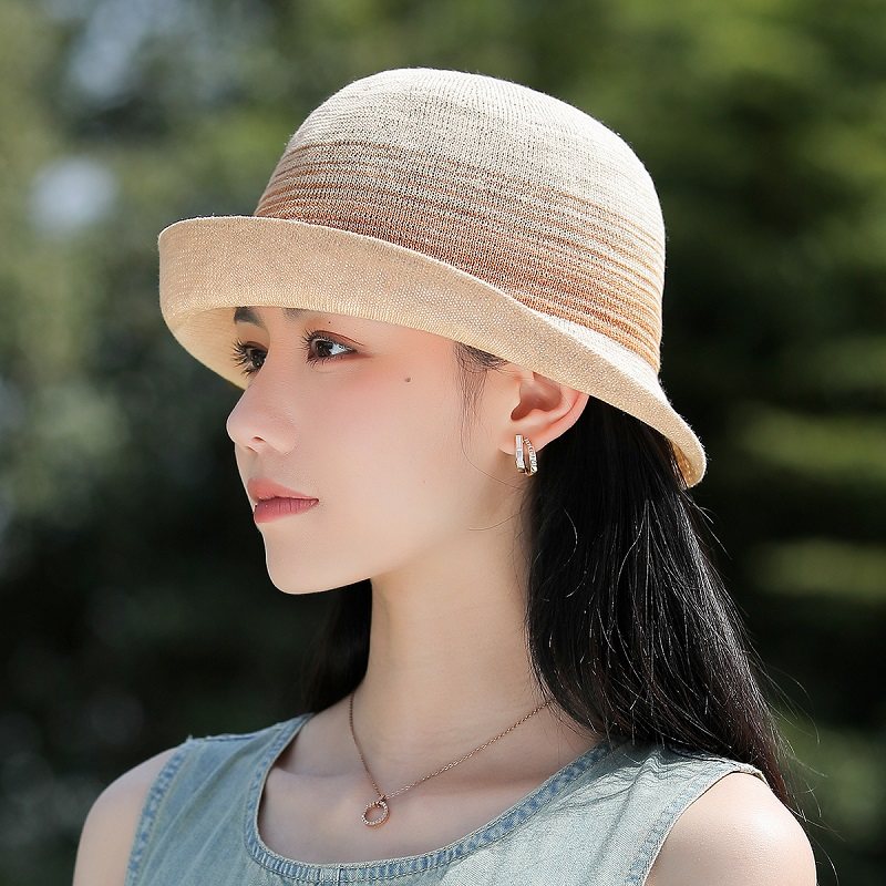 【天然亚麻】帽子女高级感防晒透气遮阳帽夏季超轻显脸小翘檐草帽