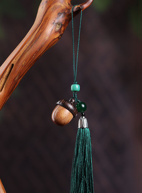 花梨木松果橡果可开合包挂件吊坠