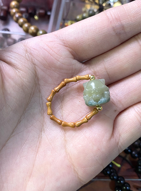 橄榄核小戒指九尾狐弹力指环