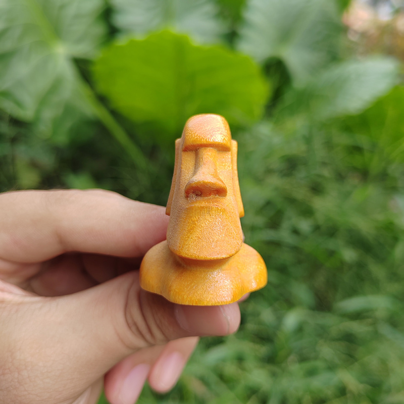 随身木作手把件木雕巨人创意文玩小摆件家居卧室桌面摆设木质雕像