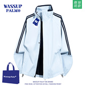 春秋季 WASSUP PALM外套男女2025新款 条纹休闲高级感痞帅飞行夹克