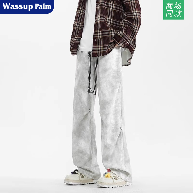 WASSUPPALM裤子男2025新款长裤