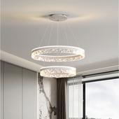 广东中山灯具现代简约意式 极简圆环饭厅吊灯北欧轻奢创意客厅吊灯