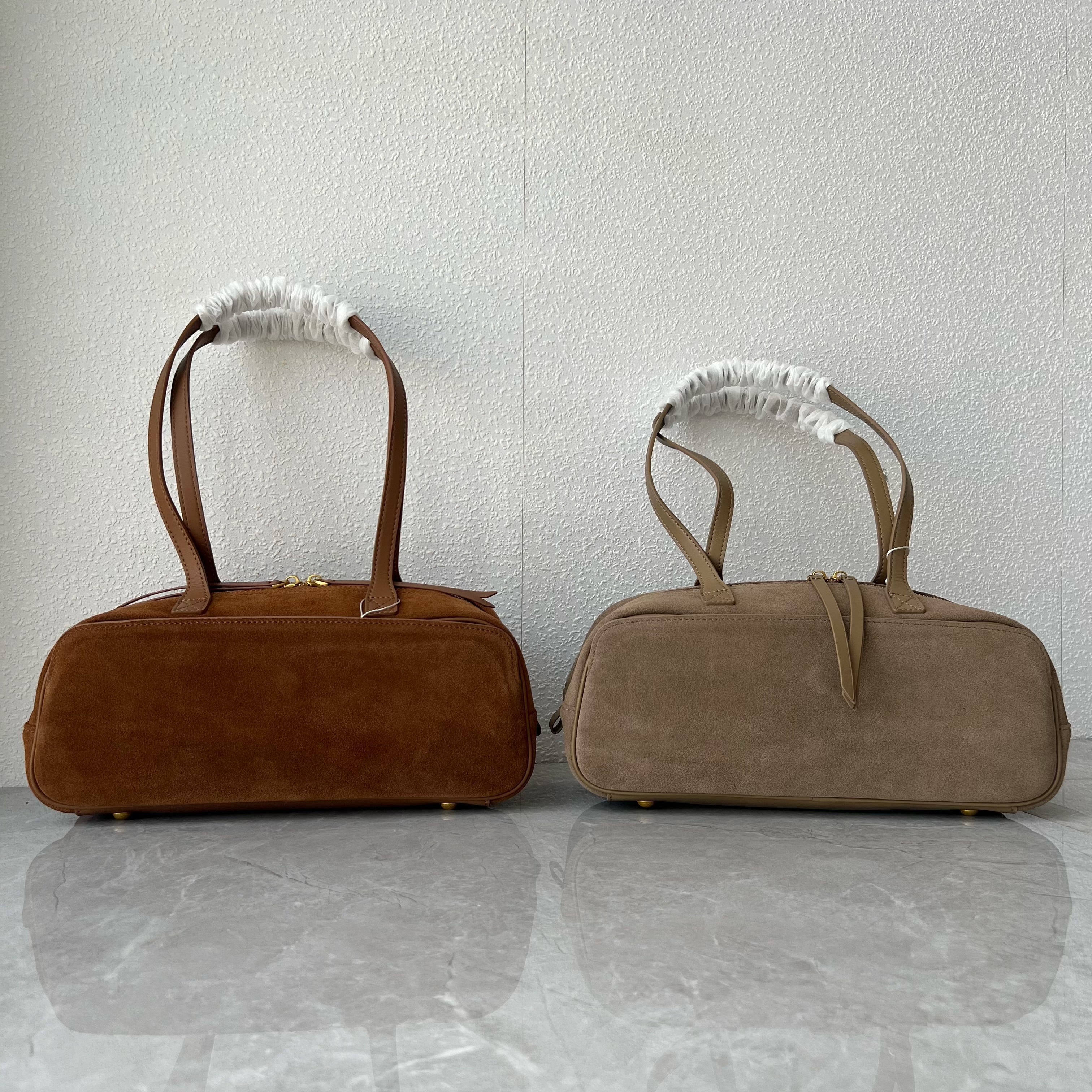 2025秋冬新款头层磨砂牛皮腋下包小众时尚百搭法棍包真皮单肩女包