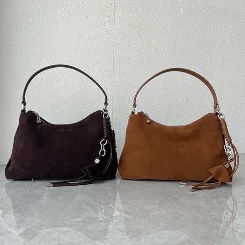 秋冬新款头层磨砂牛皮饺子包小众高级质感腋下包时尚百搭斜跨女包