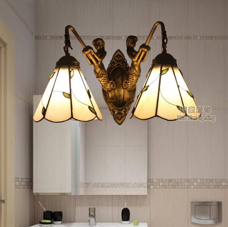 田园餐厅酒吧led蒂凡尼镜前灯