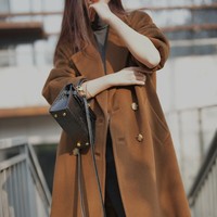 801-30绒内衬版进口双面羊绒大衣女2022新款高端外套