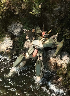 镜花水月mg智天使力天使自由高达鱼缸场景破镜战损旧化现货成品