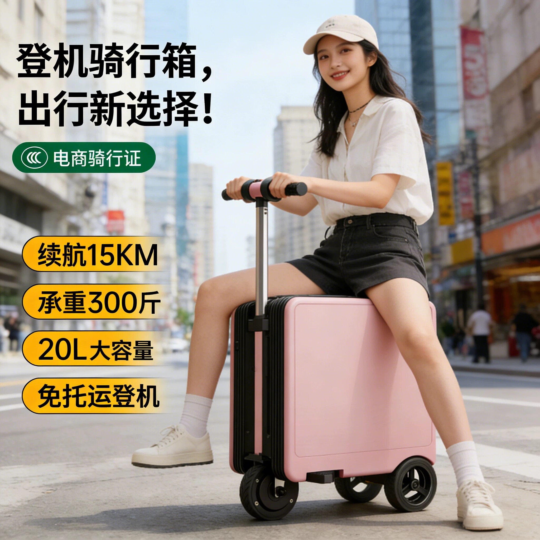 2026新款电动行李箱男女可骑行代步坐大人旅行拉杆箱可登机带3C图片