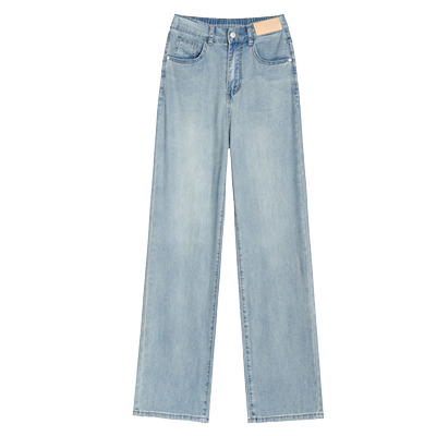 高个子薄款冰丝窄版阔腿牛仔裤