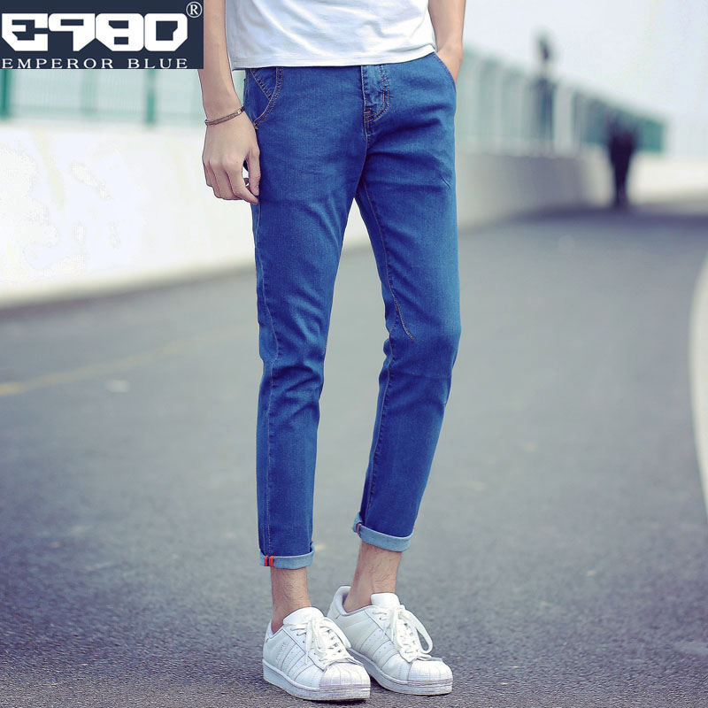 Jeans pour jeunesse coupe droite E980 EMPEROR BLUE en coton pour été - Ref 1460816 Image 3