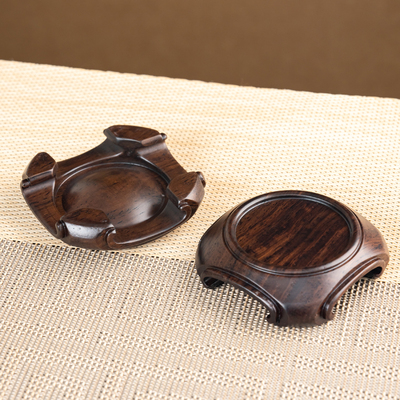 实木整木圆形花瓶盆景茶壶奇石摆件紫砂壶瓷器古玩佛像底座木托架