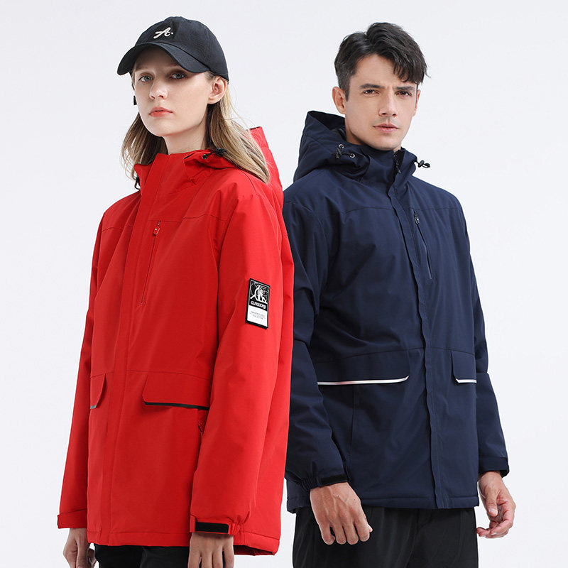 冲锋衣定制logo派克服工作服团建聚会外套羽绒棉防风保暖上衣工装