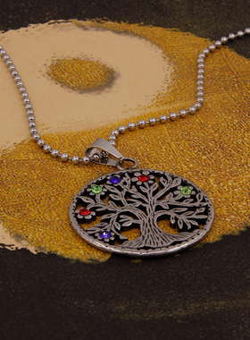 道家复古彩色宝石情侣钛钢