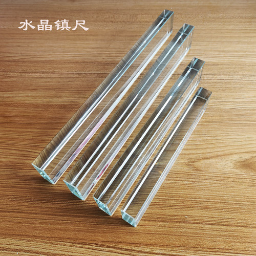 定制水晶镇纸桌面外卖压单神器