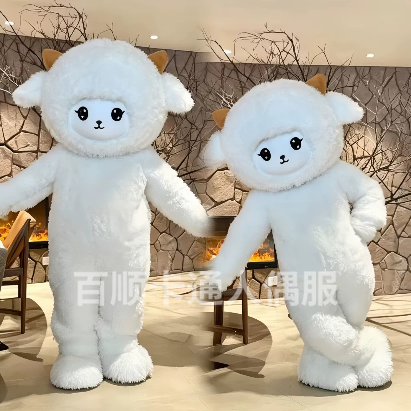 十二生肖羊人偶服装绵羊卡通cos羊年吉祥物玩偶服肖恩羊行走道具