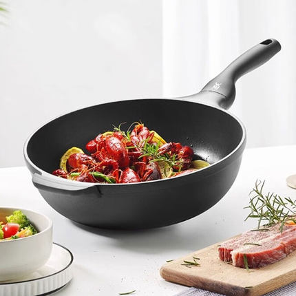 WMF不沾炒锅银彩煎锅平底锅无油烟电磁炉燃气灶家用煎蛋锅煎盘