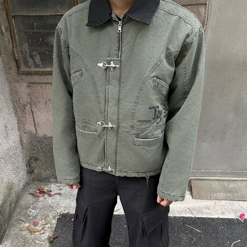 美式复古巴恩风冬季宽松保暖外套