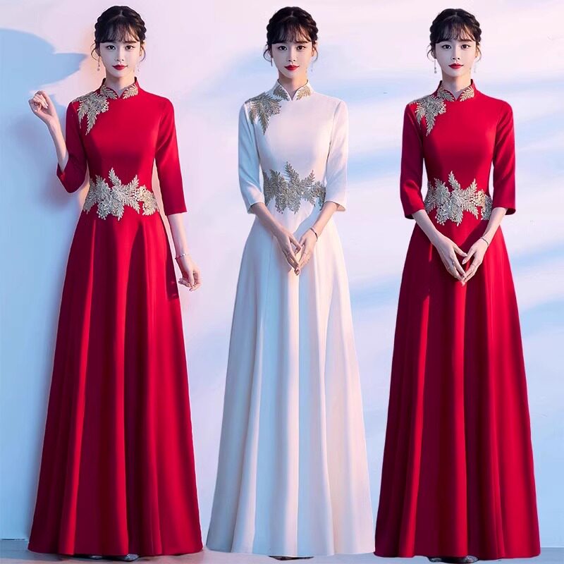 大合唱团演出服2025新款立领礼服/晚装