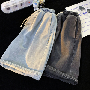 点击6主推高品质简单纯色松紧腰牛仔短裤大裤衩B342-DK1011-特P28图片