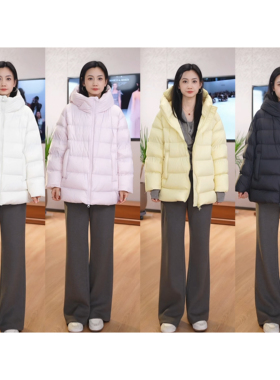 【新宸Xcenn】一件过冬！零压感90白鹅绒显瘦连帽羽绒服女SY0A937